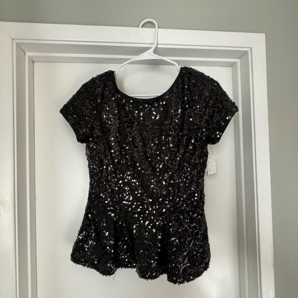 Black sequin top